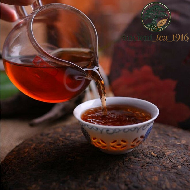 Ripe Pu Erh Tea Cake Yunnan Jin Bingdao Ancient Tree Black Tea 357g