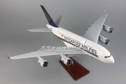 45CM 1:160 SINGAPORE AIRLINES AIRBUS A380 9V-SKA Passenger Airplane Resin Model