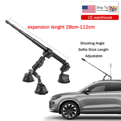 Car Suction Cup Mount Bracket+Selfie Stick For Insta360 ONE X4 X3 Camera