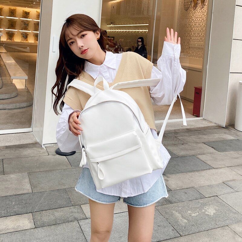 Fashion Backpack Large Leather Laptop High Quality Book Schoolbag Students 1 PC