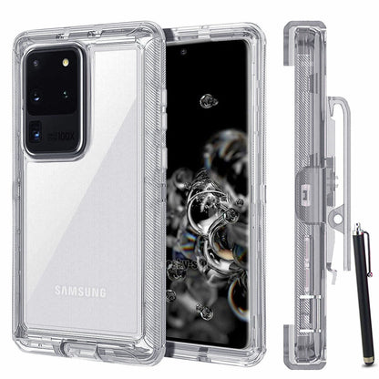 Luxury Clear Case Kickstand Clip Stand Holster Cover For Galaxy S20/ Ultra/ Plus