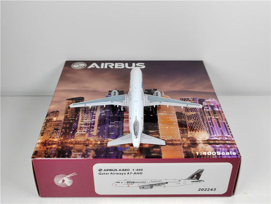 1:400 Panda QATAR Oneworld AIRBUS A320 Passenger Airplane Diecast Aircraft Model