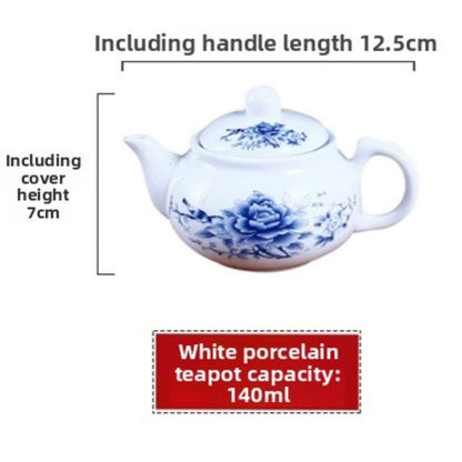Ceramics Flower Teapot 140ml 4.7oz Kungfu Tea Set Tea Infuser