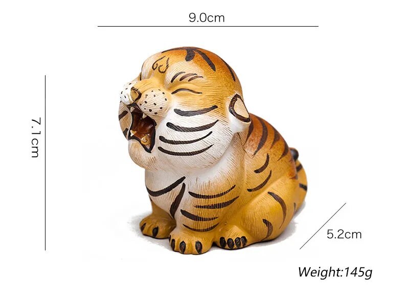 Purple Sand Tea Pet Tiger Ornaments Zodiac Mud Painted Tiger Accessories
