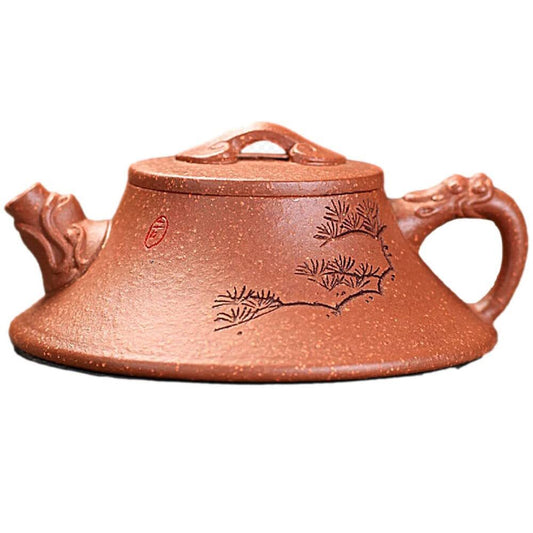 100ml Yixing Purple Clay Pine Tree Pattern Teapot Tea Set Kung Fu Tea Ceremony