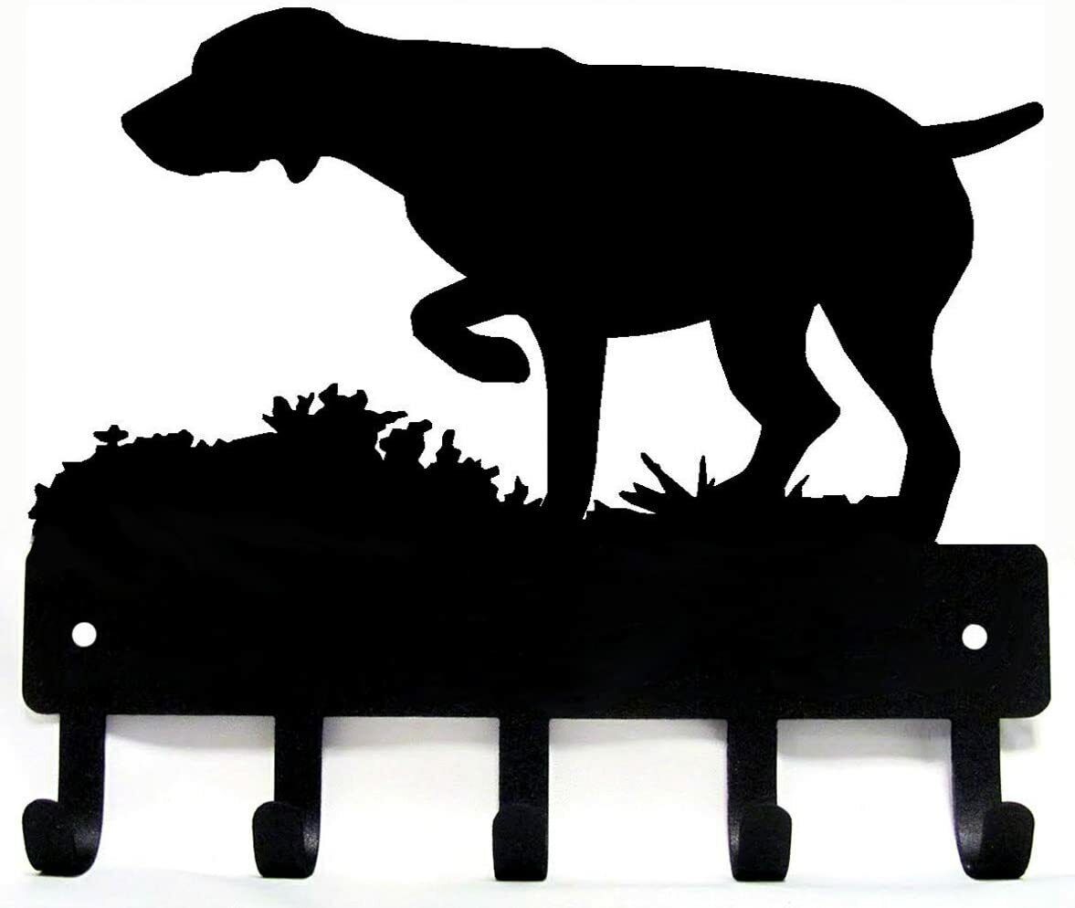 German Shorthaired Pointer Dog -6" Key Hooks & Keychain Holder Metal Wall Art
