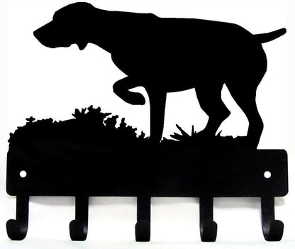 German Shorthaired Pointer Dog -6" Key Hooks & Keychain Holder Metal Wall Art