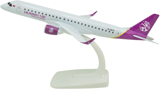 1:400 HUNNU AIR EMBRAERERJ E190 Without Landing Gear Metal Airplane Model Plane