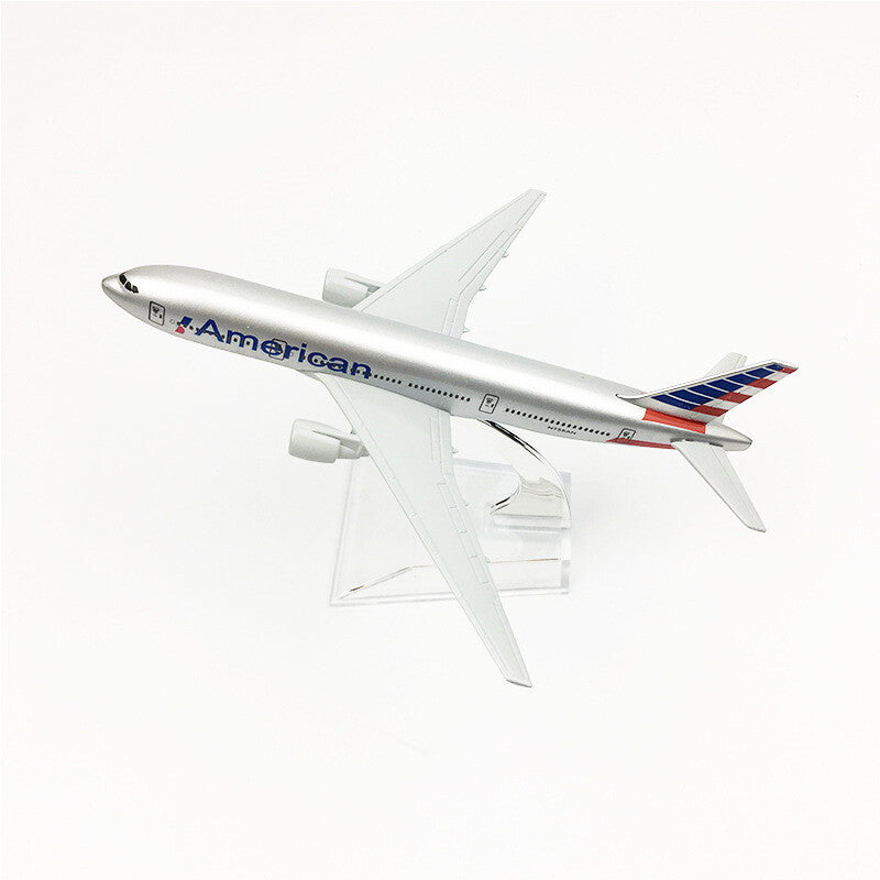 16cm American B777 Model Plane 1:400 Alloy Simulation Airliner Aircraft Ornament