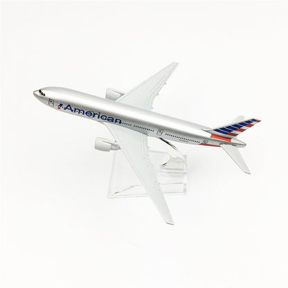 16cm American B777 Model Plane 1:400 Alloy Simulation Airliner Aircraft Ornament