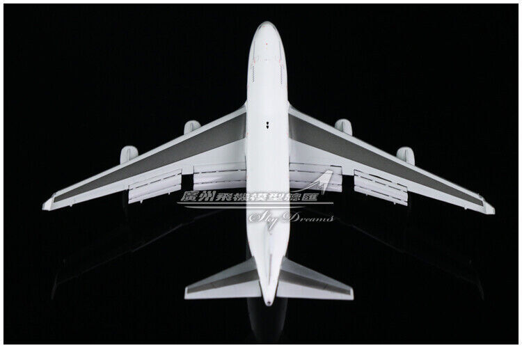 1:400 JC Wings BOEING 747-400 GE Engine Flap Down Blank Airplane Diecast Model
