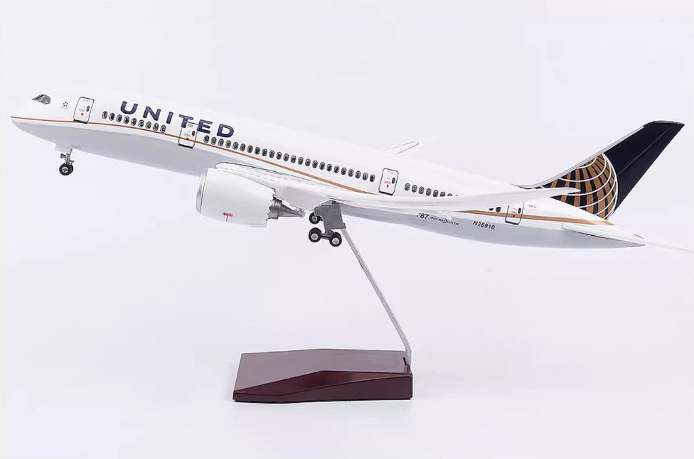 1:130 43CM UNITED BOEING 787 Passenger Plane Landing Gear Resin Aircraft Model