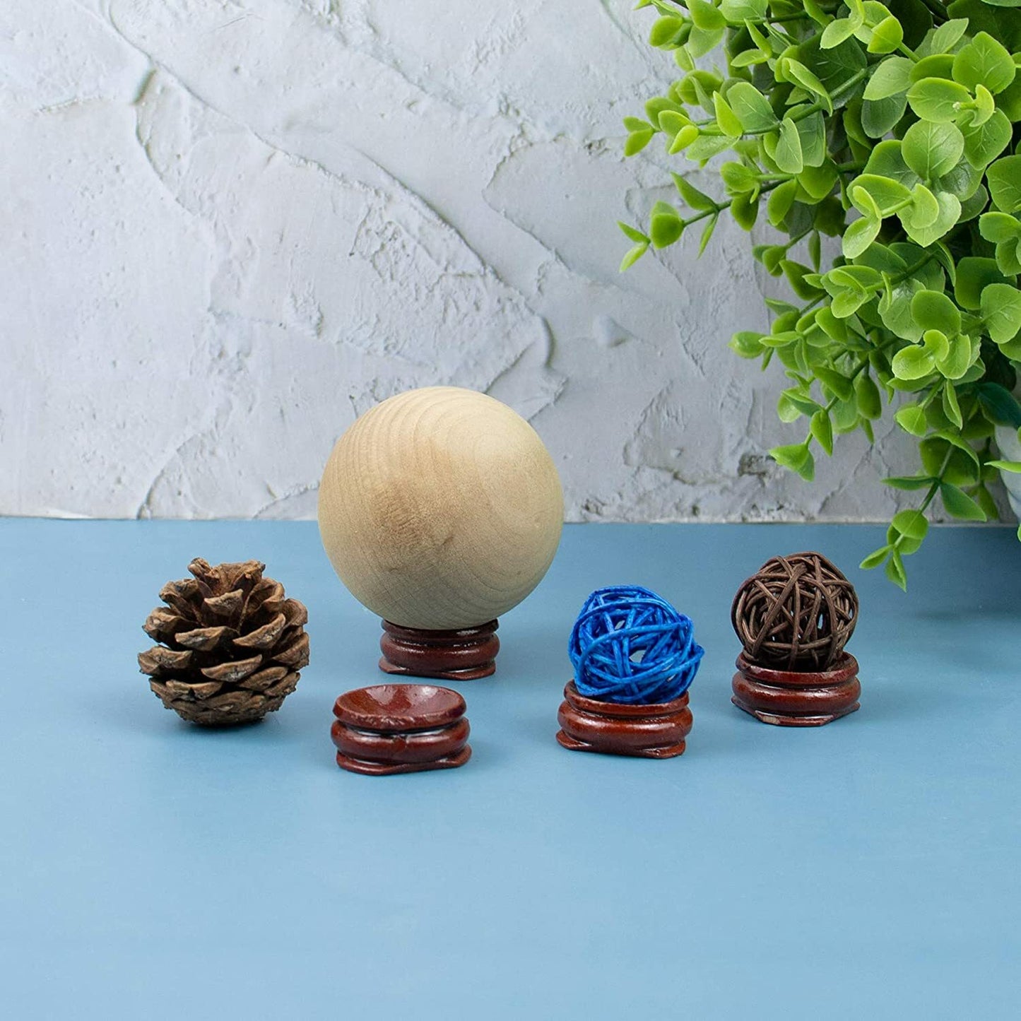 Display Wooden Stand Base For Crystal Ball Sphere Globe Egg Stone Decor 50 PCS