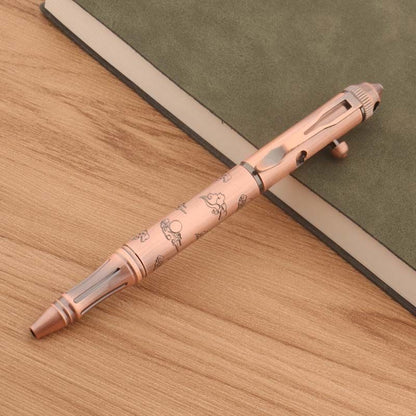 Antique Brass Pen Tungsten Steel Rose Gold Auspicious Cloud Ballpoint Pen -