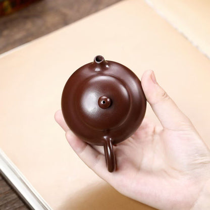 100ml Small Tea Pot Real Yixing Zisha Purple Zhu Clay Marked Pot Kungfu Tea Pots