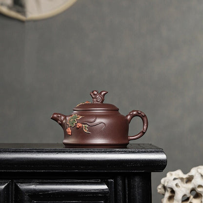 Handmade Tea Pot Original Ore Real Yixing Zisha Purple Clay Marked Master Pot