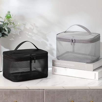 Transparent Mesh Purse Cosmetics Makeup Toiletries Traveling Organizer Bag 1 PC