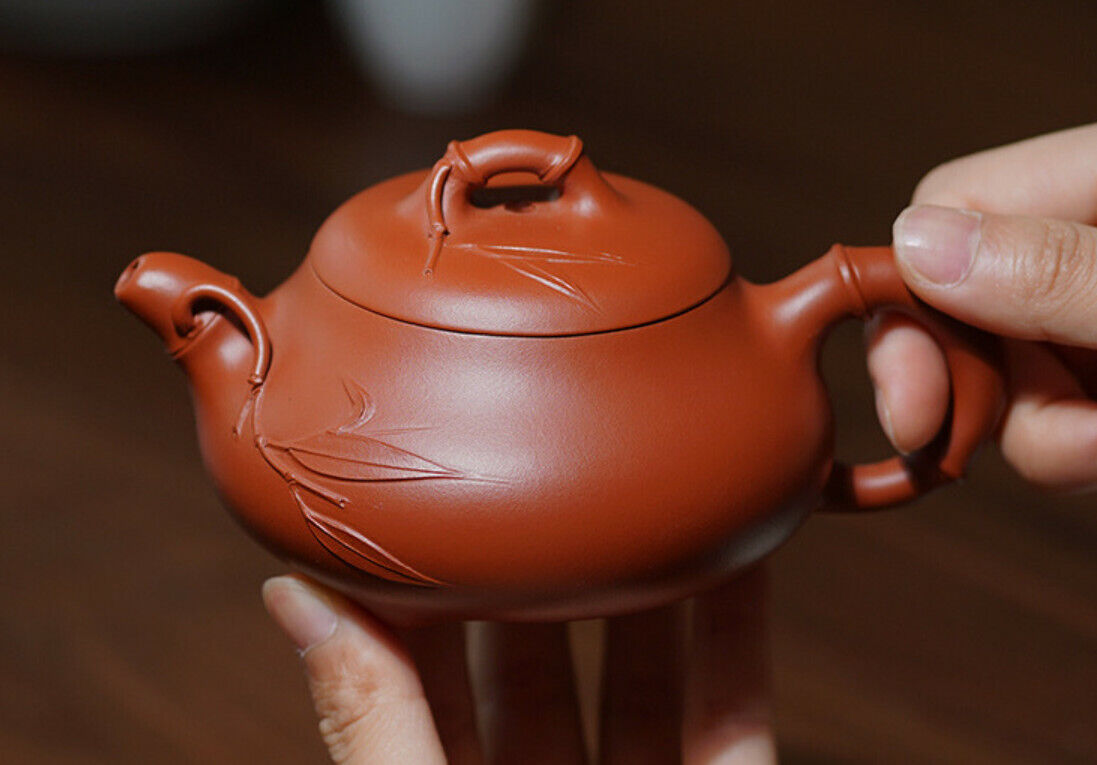 200cc Handmade Purple Sand Tea Pot in Yixing, China Zhuni Han Tang Gongfu Hu Tea Pot-