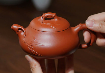 200cc Handmade Purple Sand Tea Pot in Yixing, China Zhuni Han Tang Gongfu Hu Tea Pot-