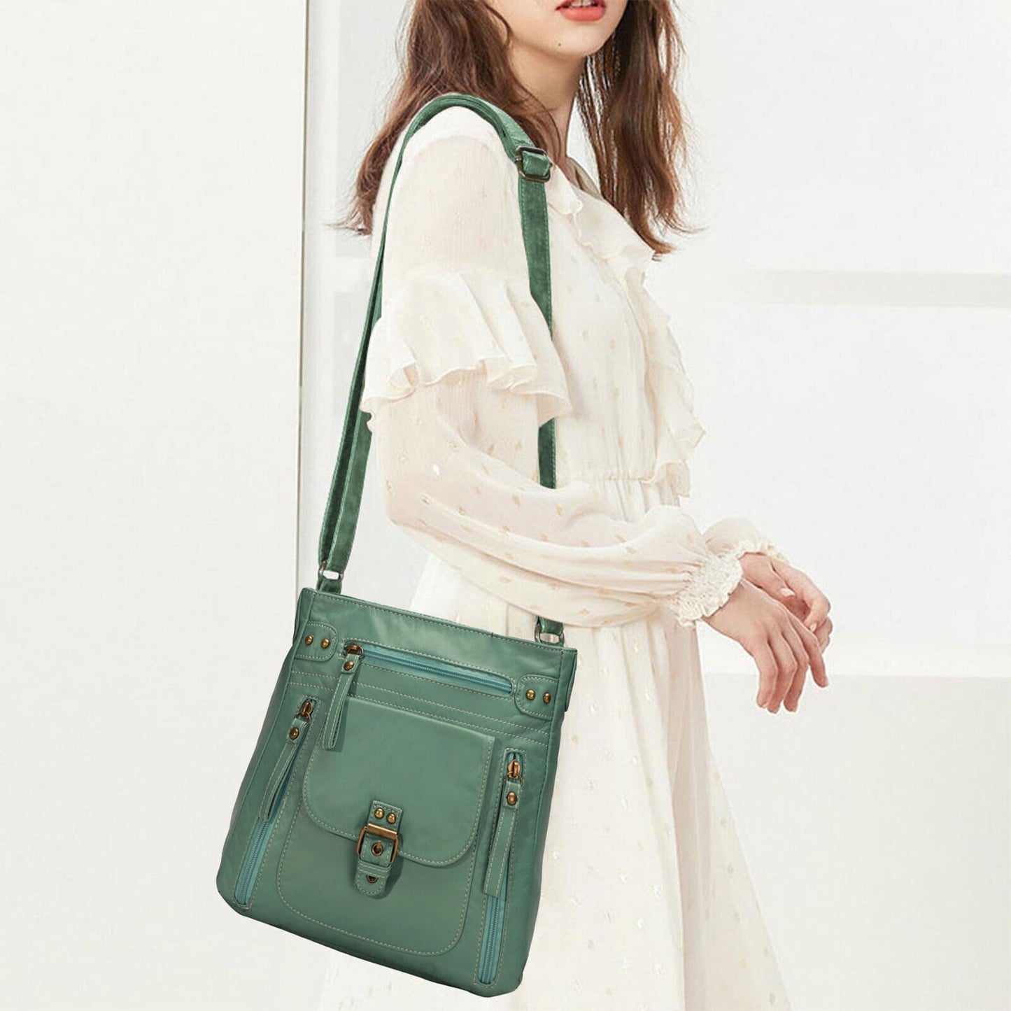Fashion One Shoulder Bag Retro Small Square Bag Shoulder Tote Bag for Women