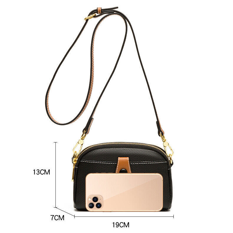 Real Cow Leather Women's mini Crossbody Bag Sling/Shoulder Small Bag Phone Case