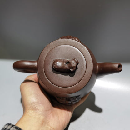 Chinese Yixing Purple Clay Teapot Tea Set Pot Zisha Ceramic Cute Decor Figurine