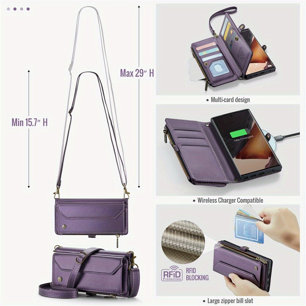 Crossbody for Samsung Galaxy Note 20 Ultra Note 10 Plus Case Wallet Card Holder