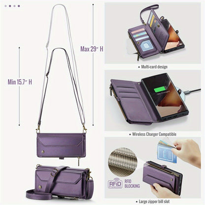 Crossbody for Samsung Galaxy Note 20 Ultra Note 10 Plus Case Wallet Card Holder