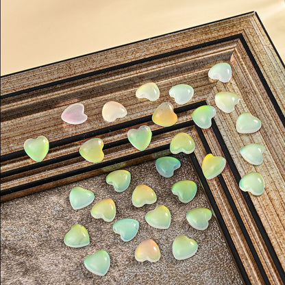 Nail Art Decals 20-100Pcs 3D Heart Charms Clear Acrylic DIY Manicure Accessories