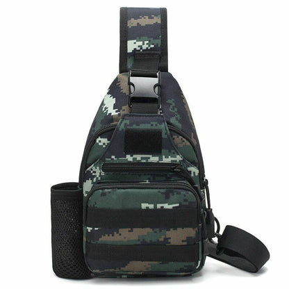 Shoulder Bag Bottle Pouch Chest Outdoor Travel Hunting Climbing Hiking Backpack