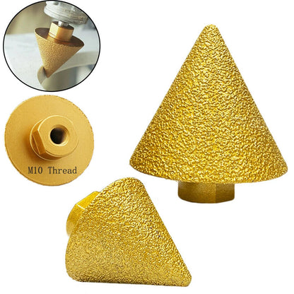 Grinding Wheel M10 Thread Conical Diamond Chamfer Countersink Bits Tools 38-50mm
