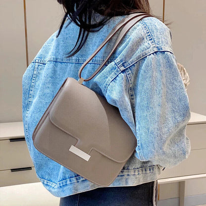 Genuine Leather Bag Women's Top Shoulder Bag Crossbody Square Bag