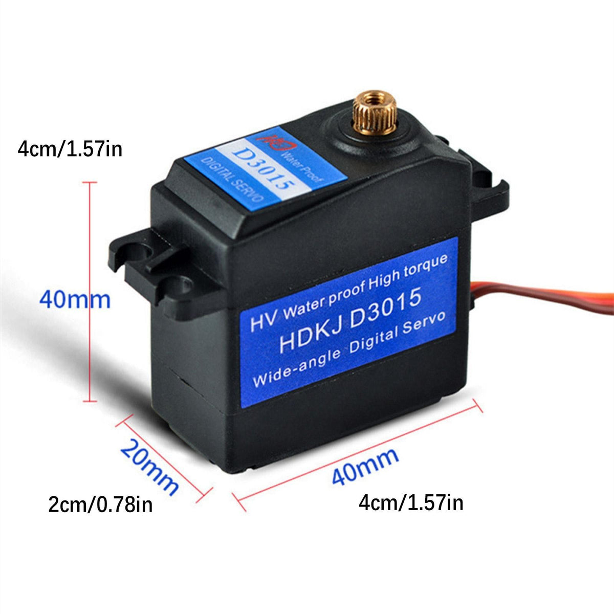 4.8V -7.2V D3015 15kg Metal Gear Waterproof High Torque RC Car Digital Servo a