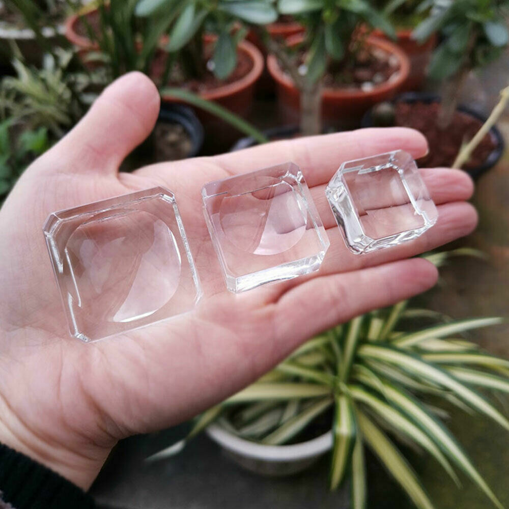 3PCS Clear Glass Display Stand Base Holder For Crystal Ball Sphere Globe Stone