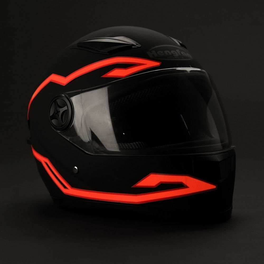 Motorcycle LED Night Lights Strip Riding 4PCS Signal Helmet EL Cold Light 4 Mode