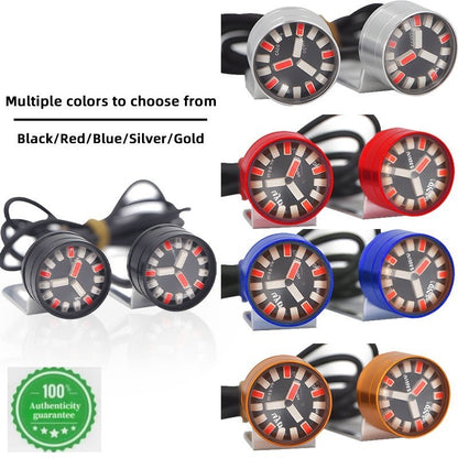4-piece set of car and motorcycle color lights 12V18LED service brake flash