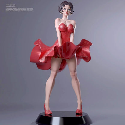 90mm resin figure model kit 3D printing of cute girls on Broadway Unassembled