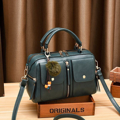Luxury Leather Shoulder Bag Retro Large Crossbody Bag Pillow Shaped Handbag Tote