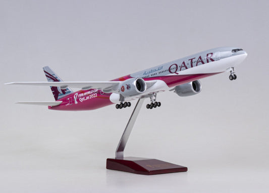 47CM 1:157 QATAR BOEING 777-300ER Airplane Landing Gears Resin Aircraft Model