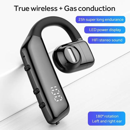 Wireless Bluetooth 5.2 Earpiece Headset Driving Trucker Earbuds Noise Cancelling