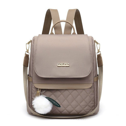 Shopping Backpack Fashion Anti-Theft Women Solid Color Traveling Bag School 35L