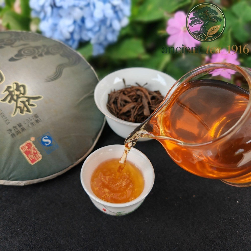 357g 2015 Gaoligong Mountain Pu'er Raw Tea Cake Yunnan Ancient Tree Aged Pu Erh