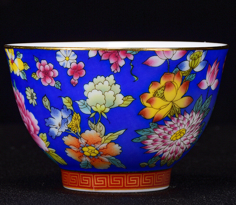 Chinese Tea Cup 100ml Porcelain Under Glaze Dragon Phoenix Master Cup Of Tea New