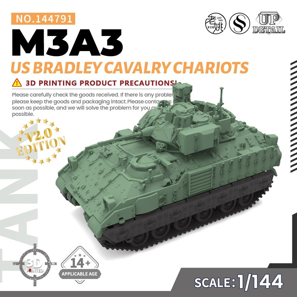 SSMODEL SS144791 1/144 Military Model Kit US M3A3 Bradley Cavalry Chariots