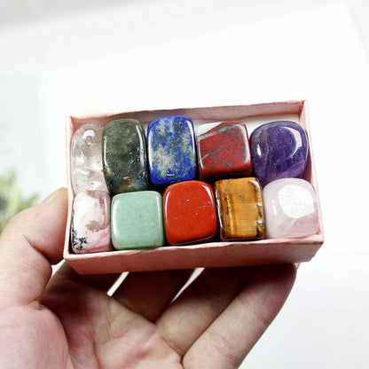 10 Pcs Natural Chakra Tumbled Stone