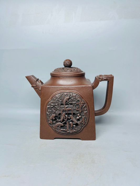 Chinese Yixing Zisha Clay Handmade Exquisite Teapot