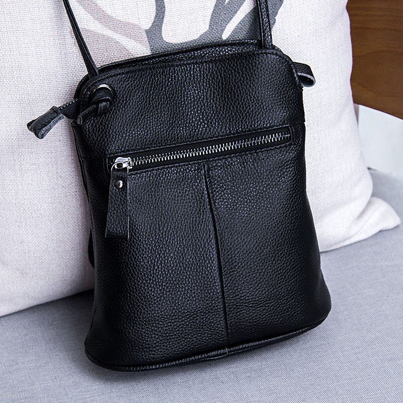 Genuine Leather Tassel Crossbody Bag Small Shoulder Purse Money Messenger Bags