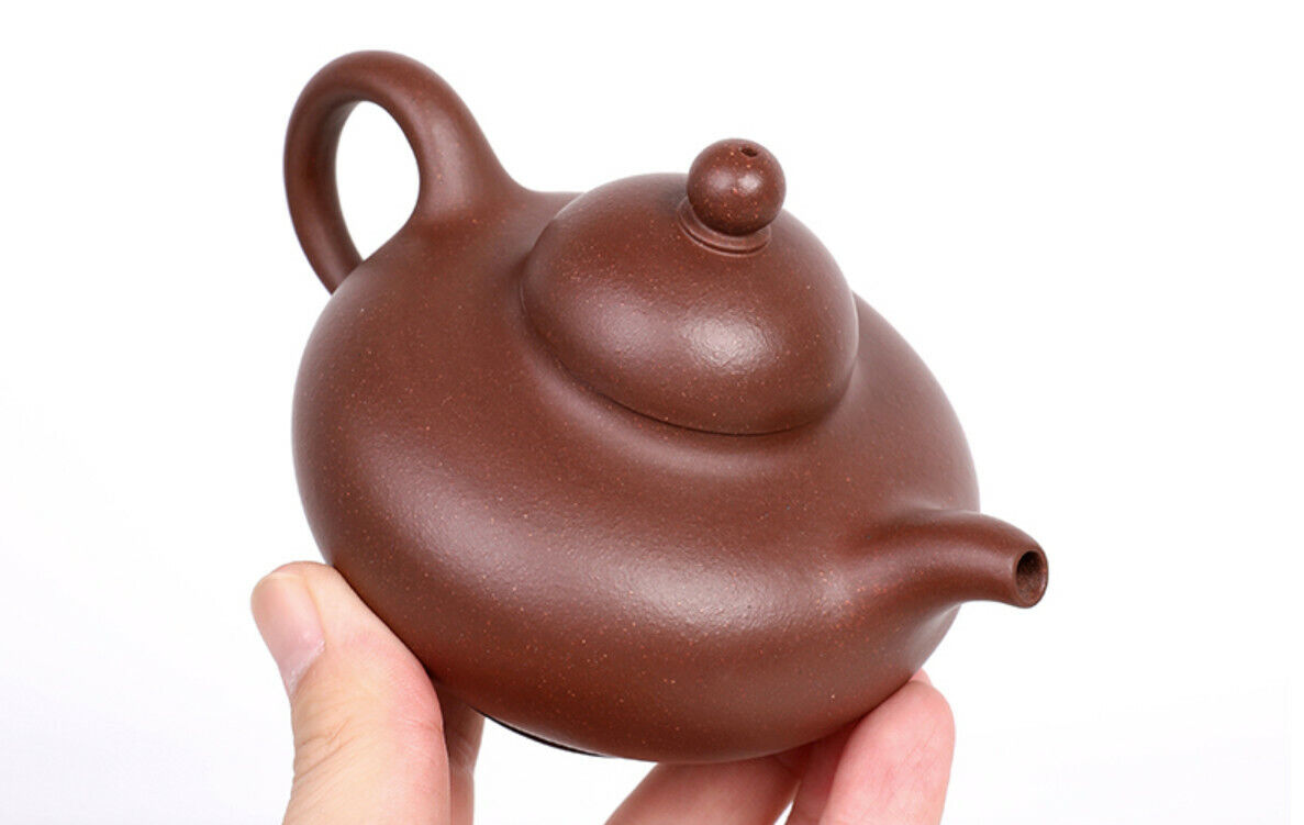 330cc chinese Yixing Handmade Zisha Dicaoqing clay Teapot HuaYing Hu Tea Pot