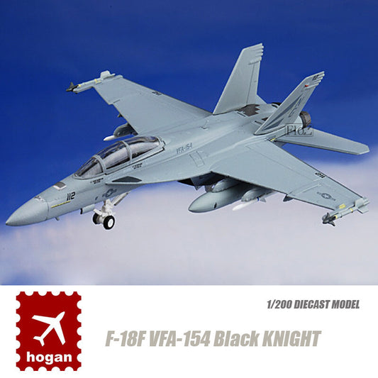 HOGAN F-18F VFA-154 Black Knight 1/200 diecast plane model aircraft