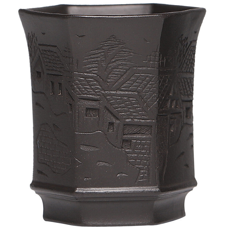 One Cup Real Yixing Zisha Tea Cup 100ml Hand Carved Pattern At Random Master Cup